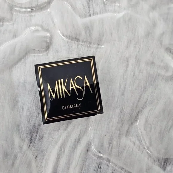 Cherub German Glass Bowls Mikasa Crystal Holiday Set 2 Sweet Dish 5.5 Valentines - Picture 6 of 7